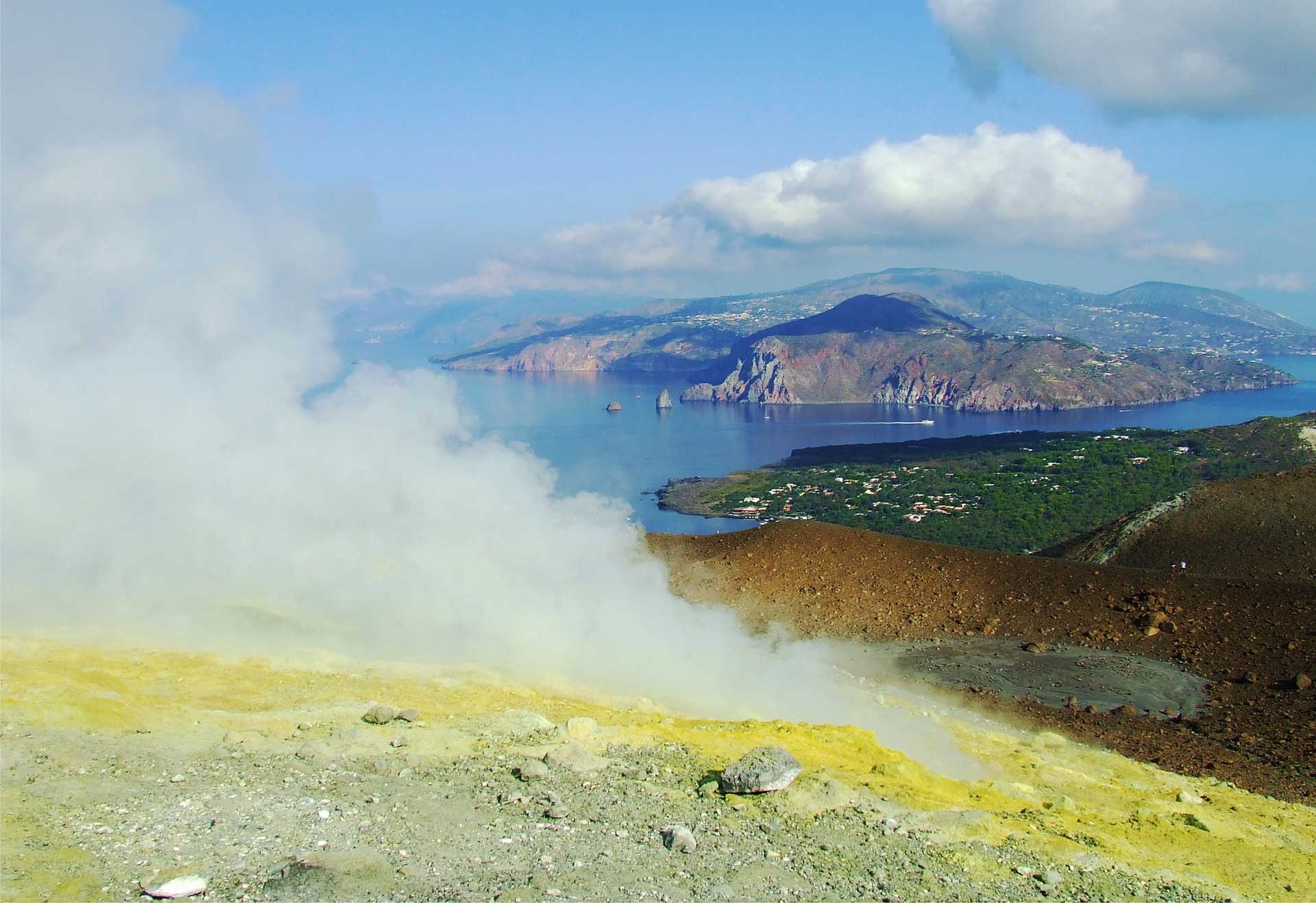 Visitare vulcano in vacanza in barca alle Eolie - La bottega del mare